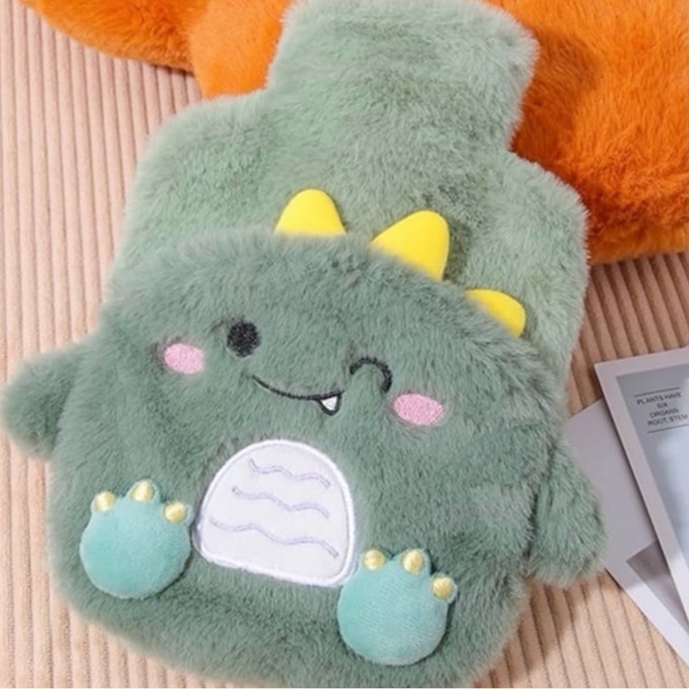 Green Dinosaur Plush Kids Hand Warmer